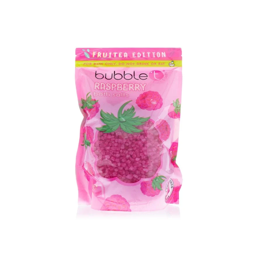 Bubble T Raspberry Bath Salts 500g