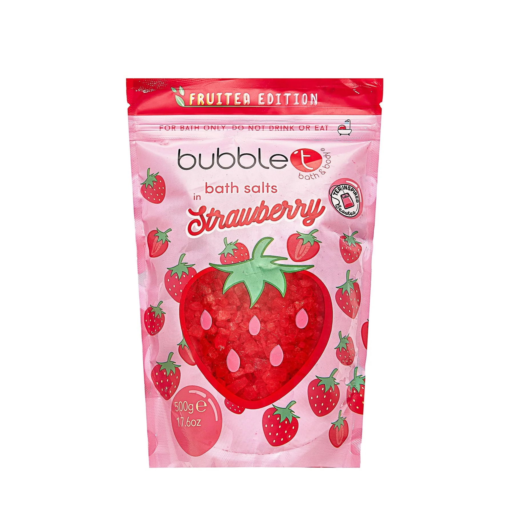 Bubble T Strawberry Bath Salts 500g