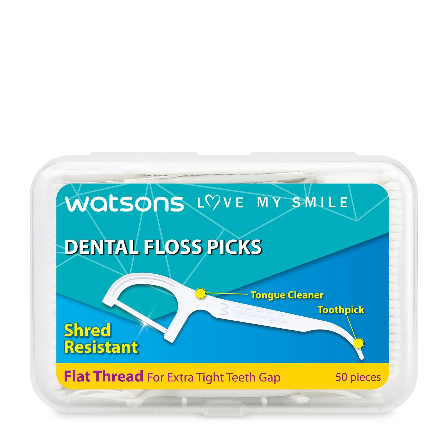 Flat Thread Dental Floss Picks 50s X 3 Boxes