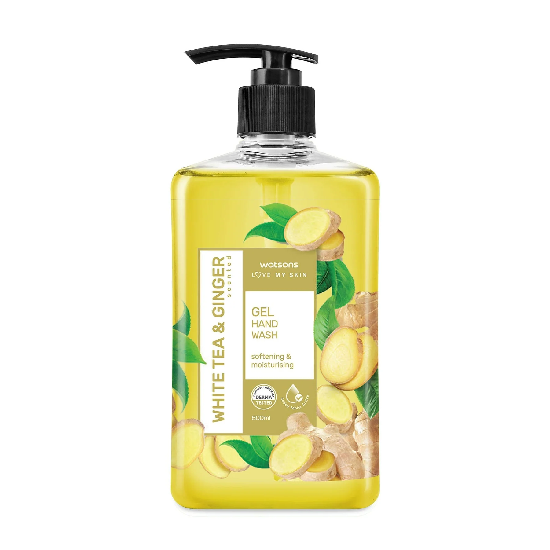 Love My Skin Gel Hand Wash White Tea & Ginger 500ml