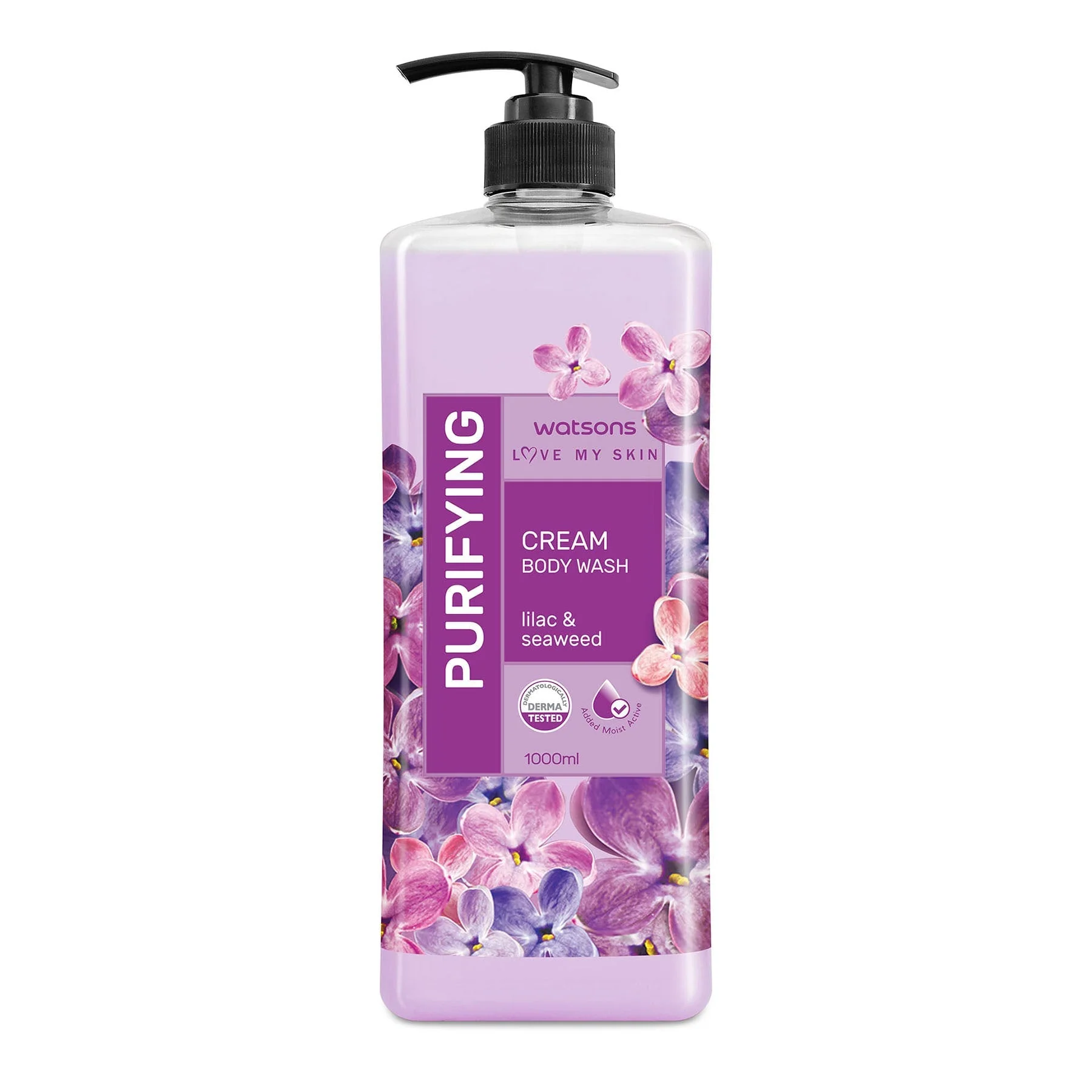 Love My Skin Purifying Cream Body Wash Lilac & Seaweed 1l