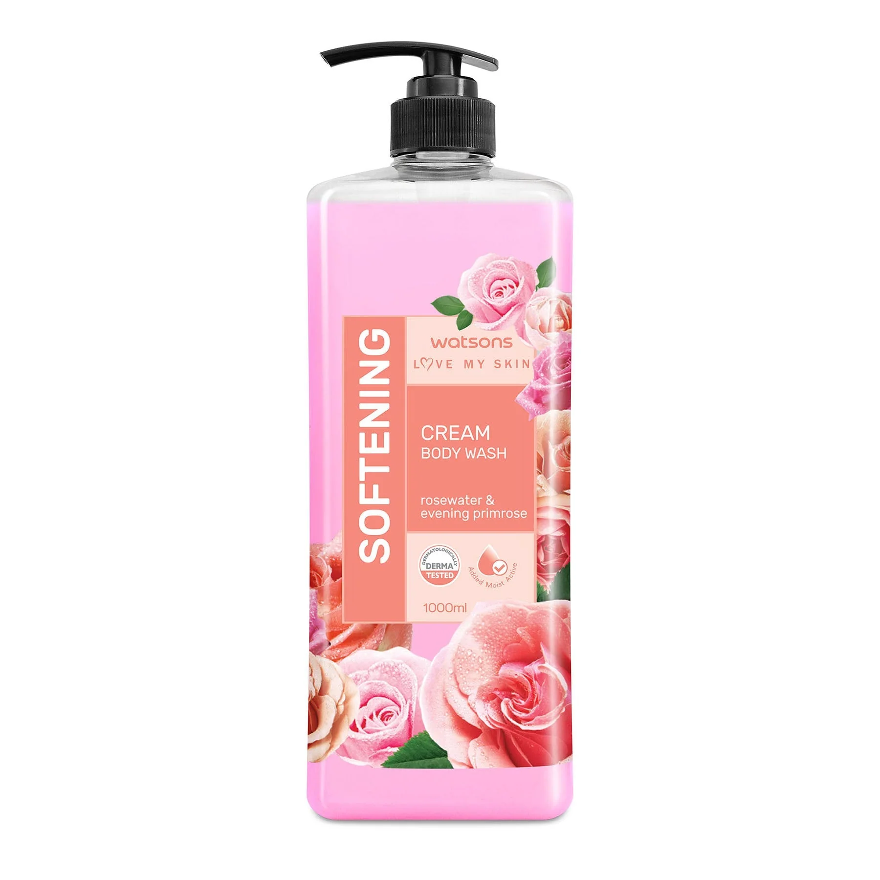 Love My Skin Softening Cream Body Wash Rosewater & Evening Primrose 1l
