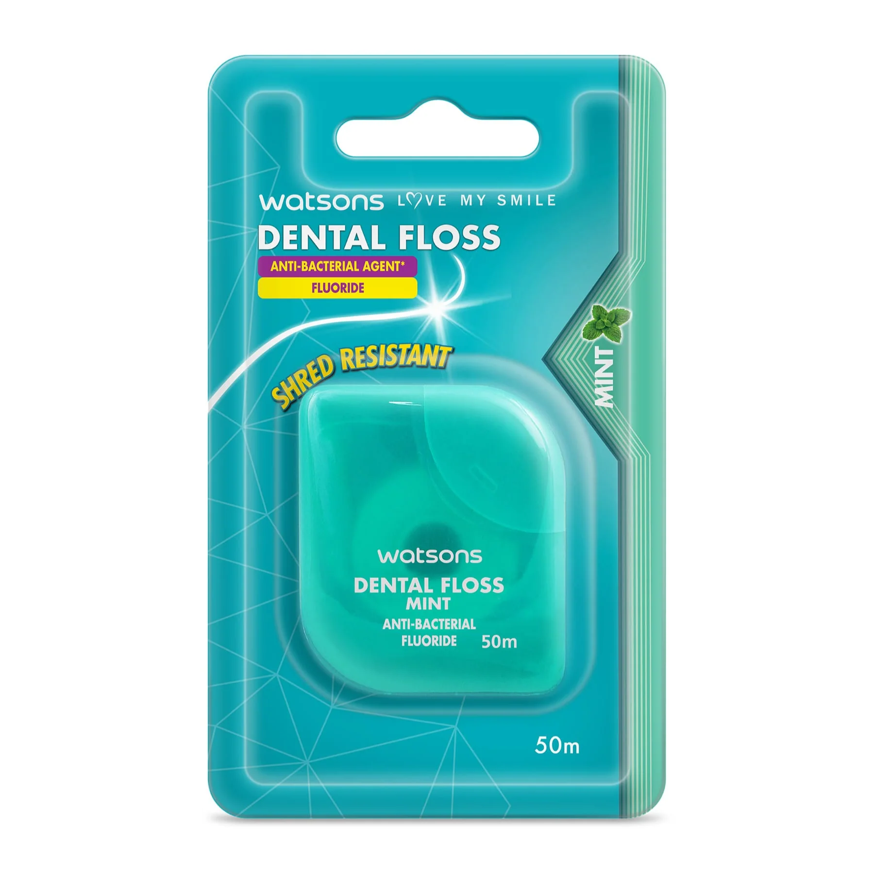 Mint Dental Floss With Fluoride & Antibacterial Agent 50m