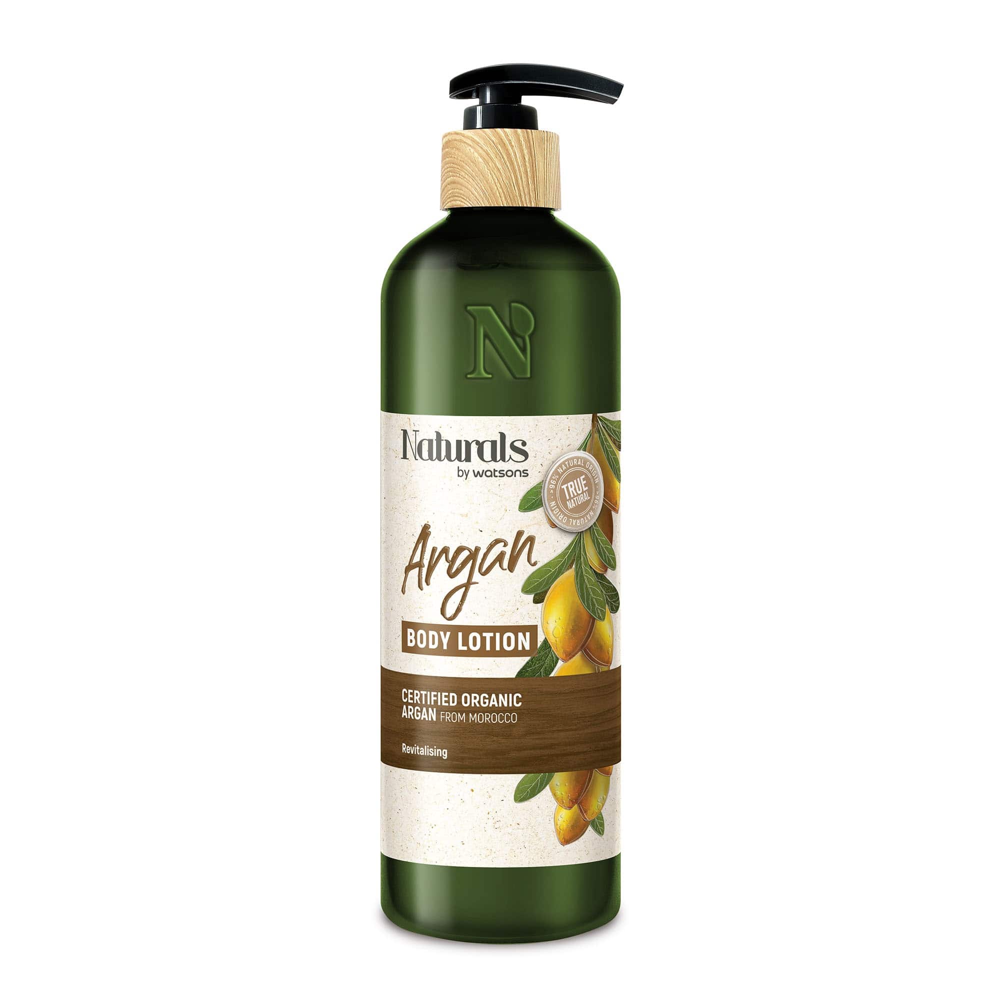 Naturals by Watsons Revitalising Body Lotion Moisturiser Argan 490ml