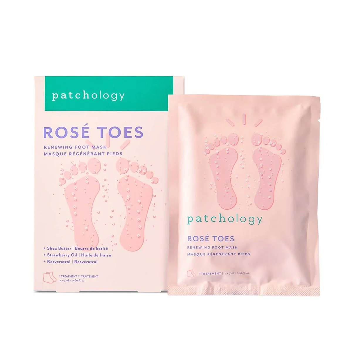 Patchology Serve Chilled Rose Toes Renewing Foot Mask