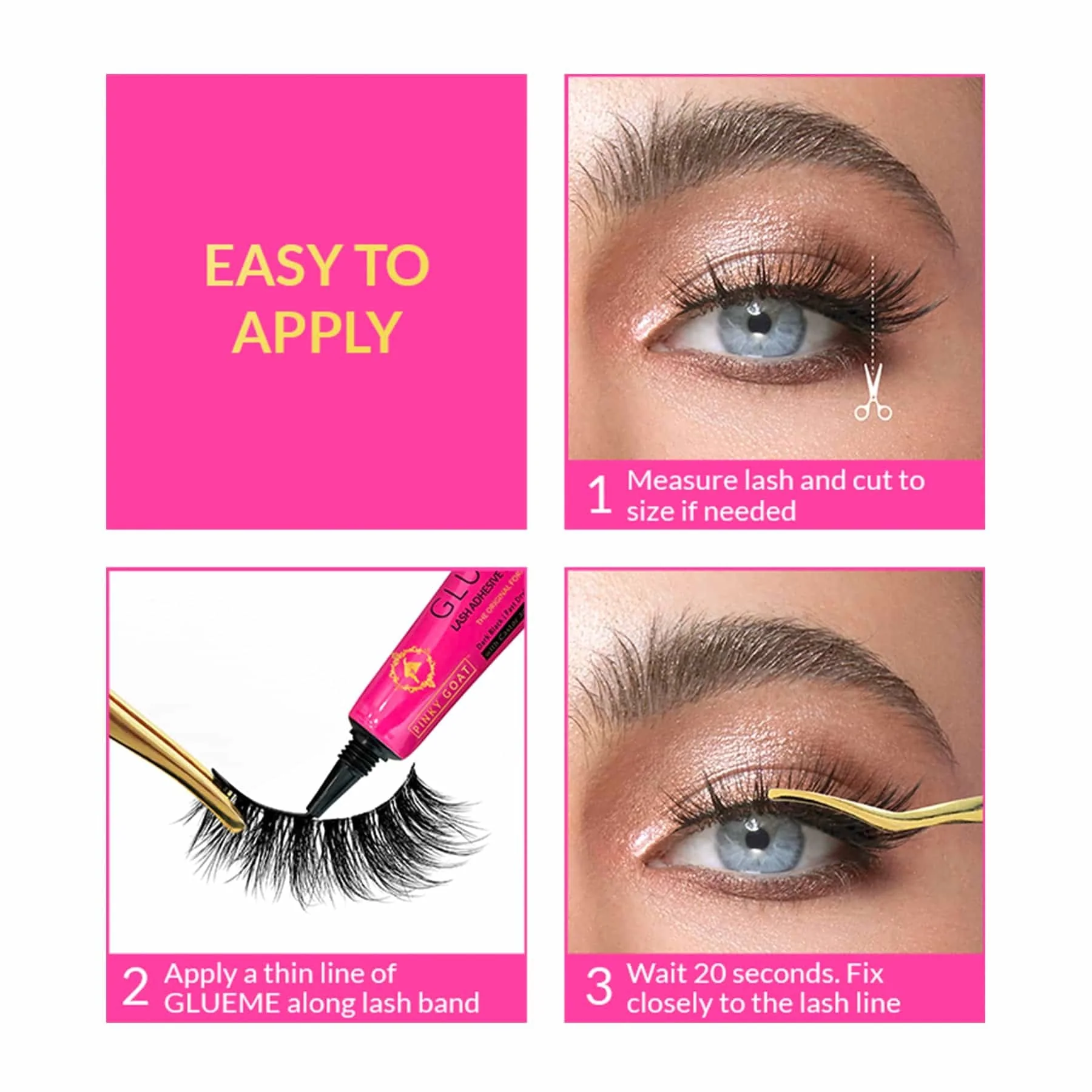 Pinky Goat Kamilah False Eyelashes Duo Kit - Image 3