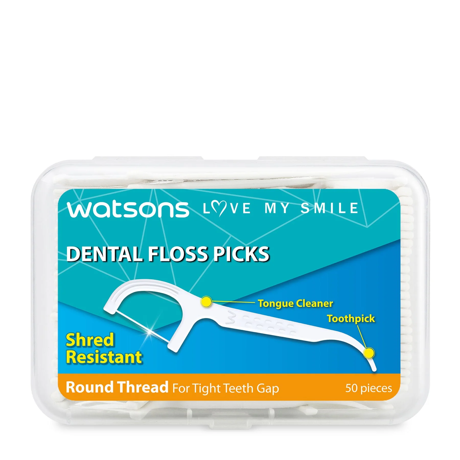 Round Thread Dental Floss Picks 50s X 3 Boxes
