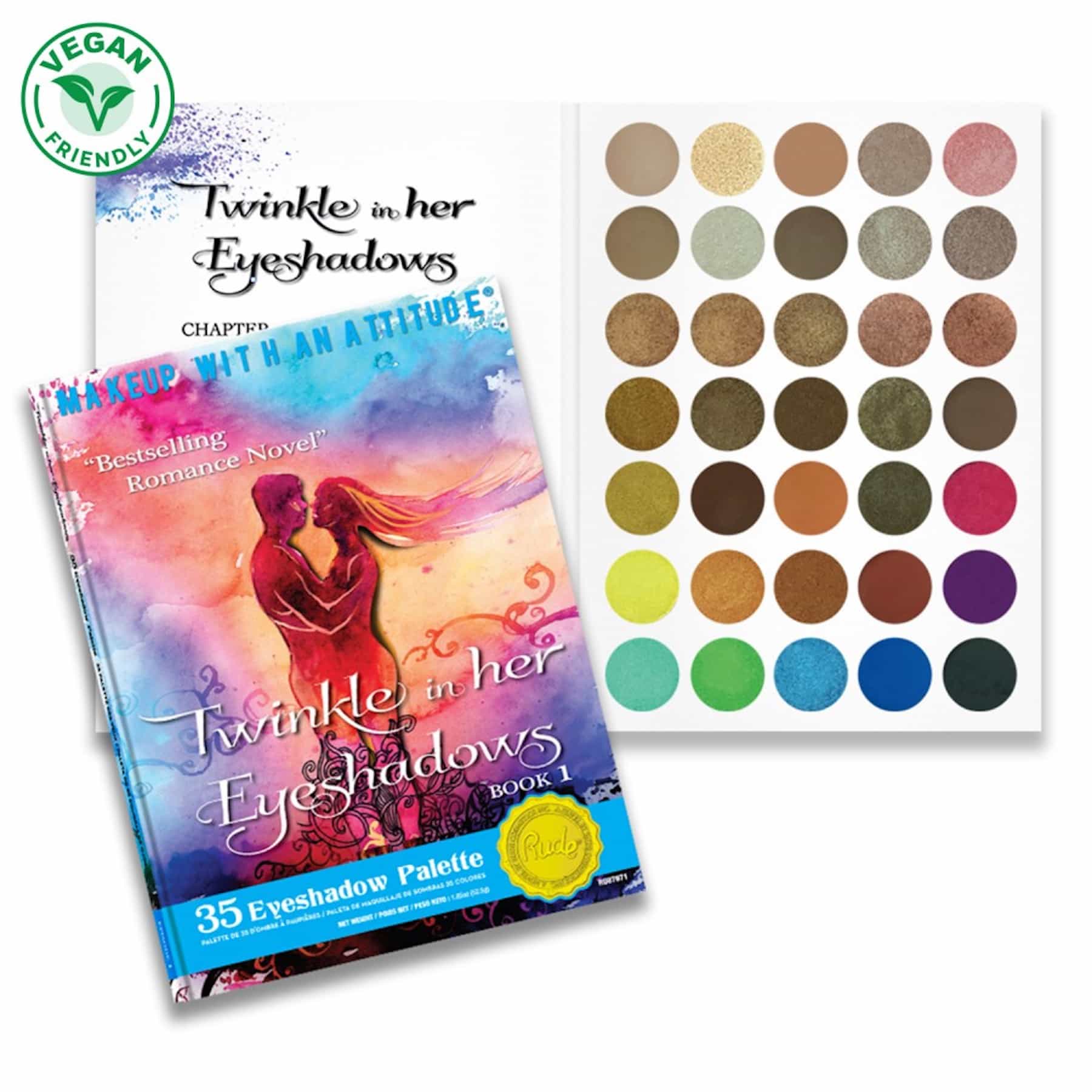 Rude Twinkle In Her Eyeshadows Book 1 Eyeshadow Palette Best Selling Romance Novel - 35 shades