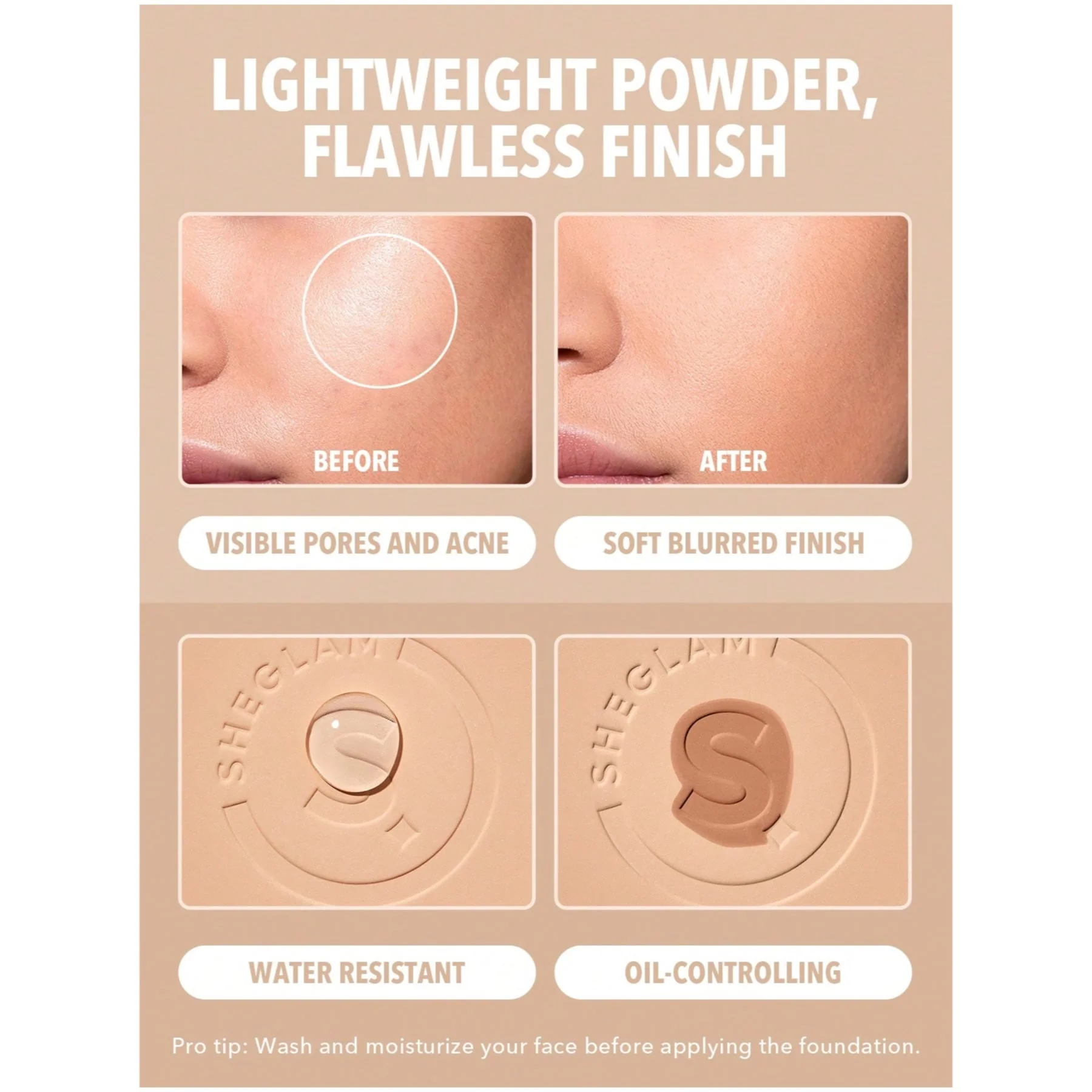Sheglam High Coverage Powder Foundation 11g - Image 22