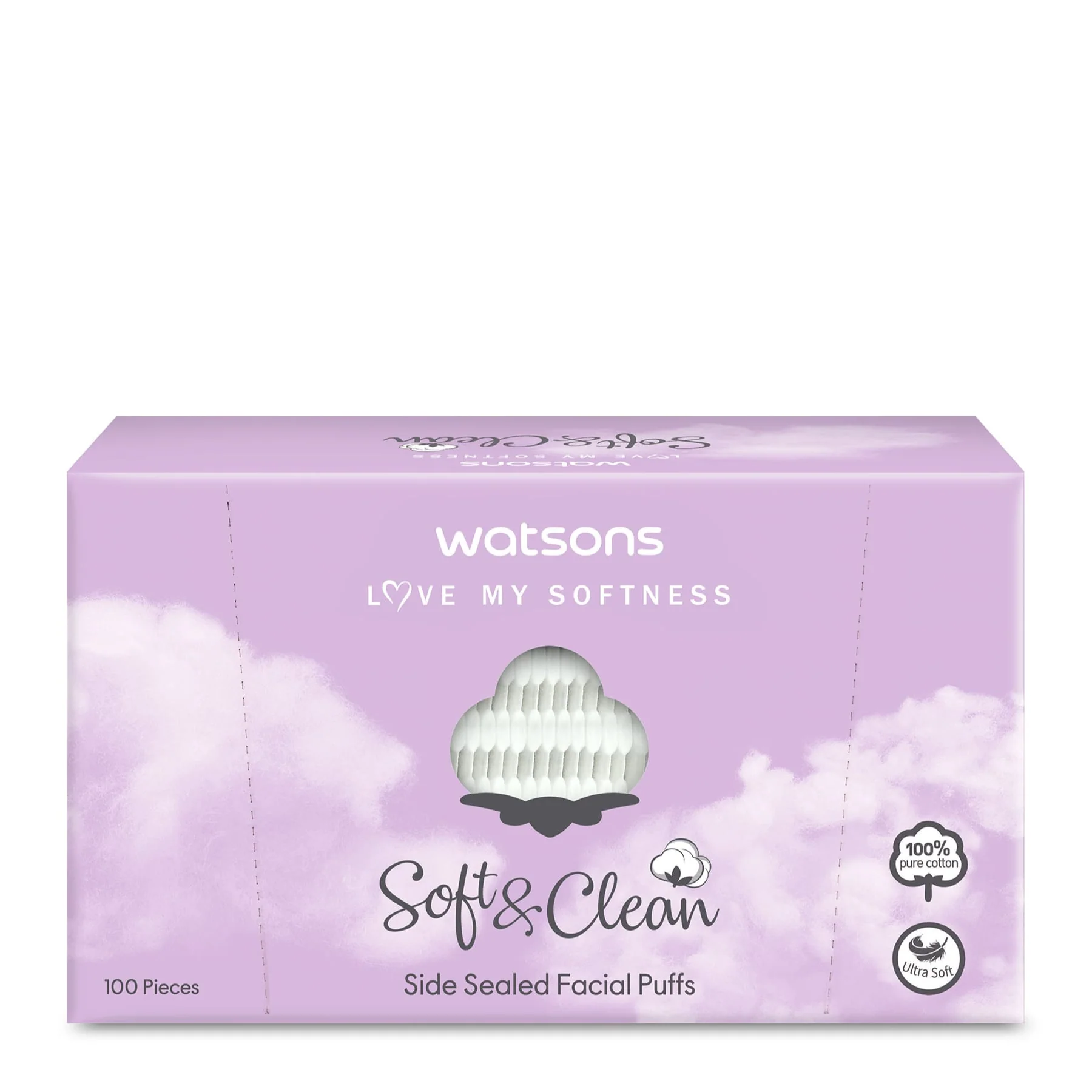 Side Sealed Facial Puffs 100pcs