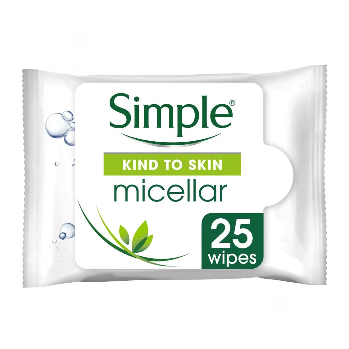 Simple Micellar Cleansing Facial Makeup Removing Wipes 25pcs