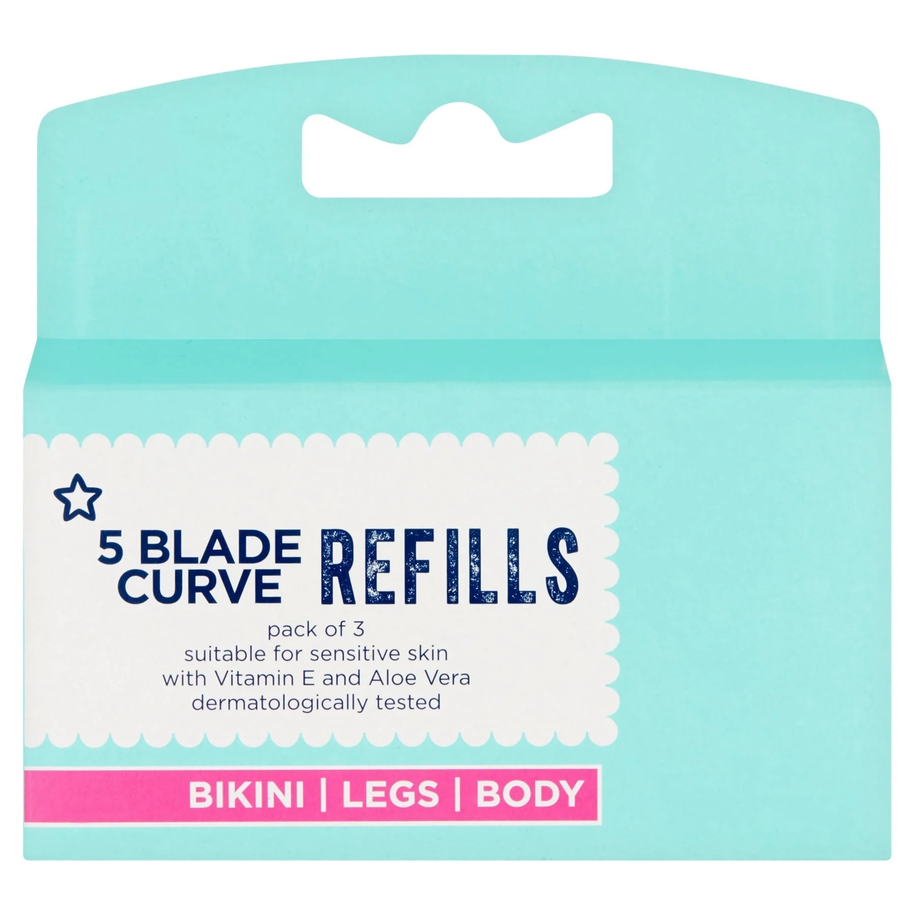 Superdrug 5 Blade Curve Women's Blade Refill 3pcs