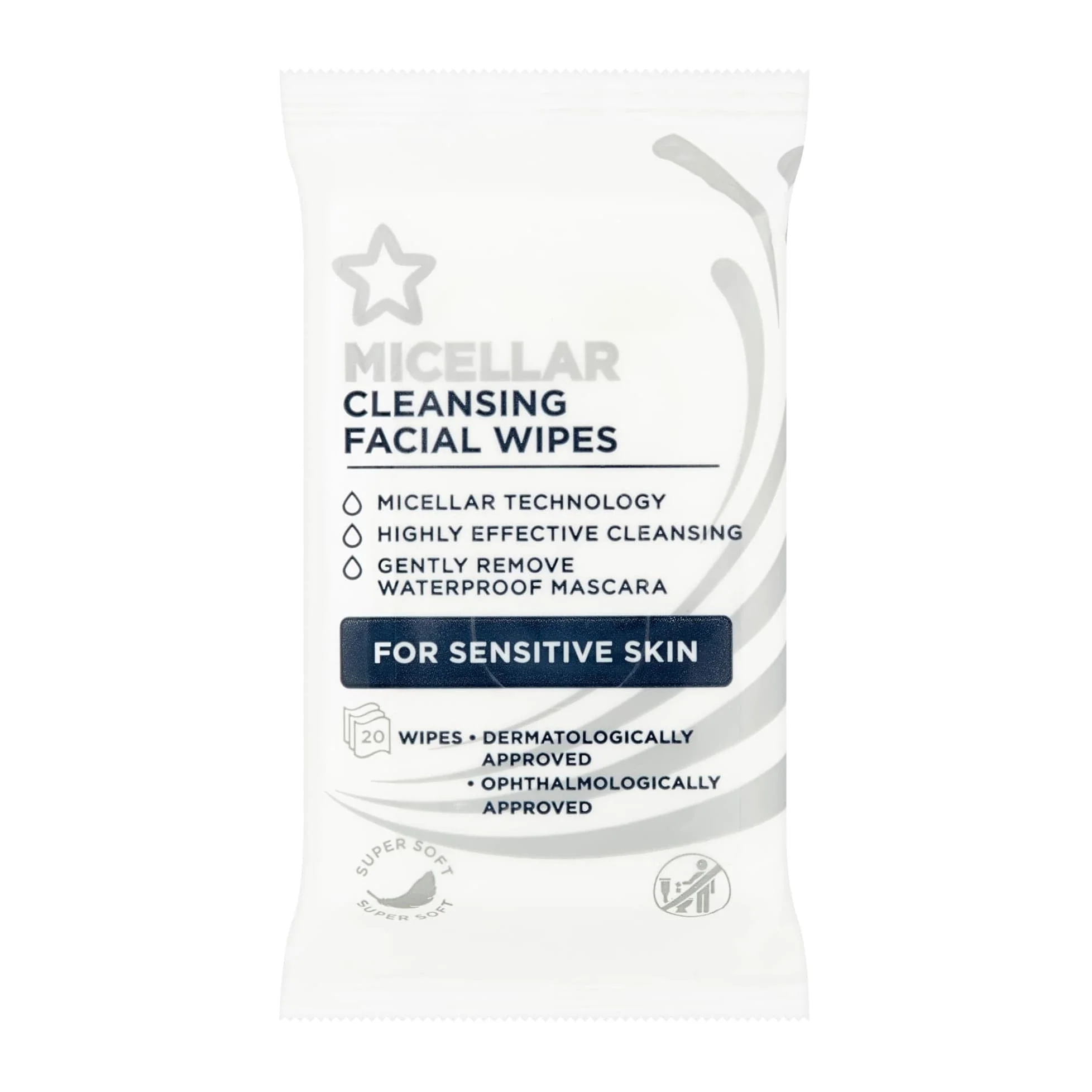Superdrug Face Cleansing Wipes Micellar 10pcs