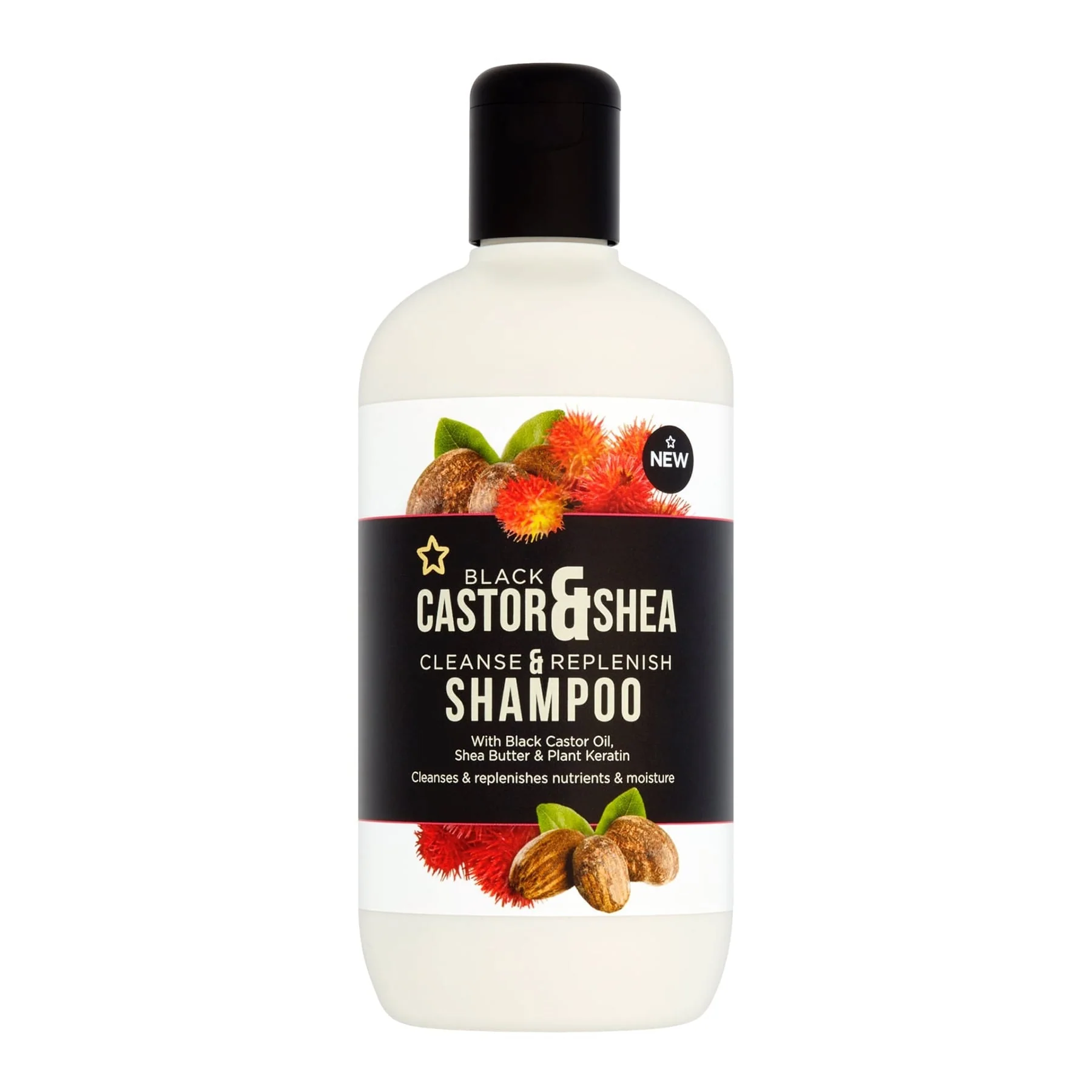 Superdrug Hydrate & Replenish Shampoo Black Castor & Shea 400ml