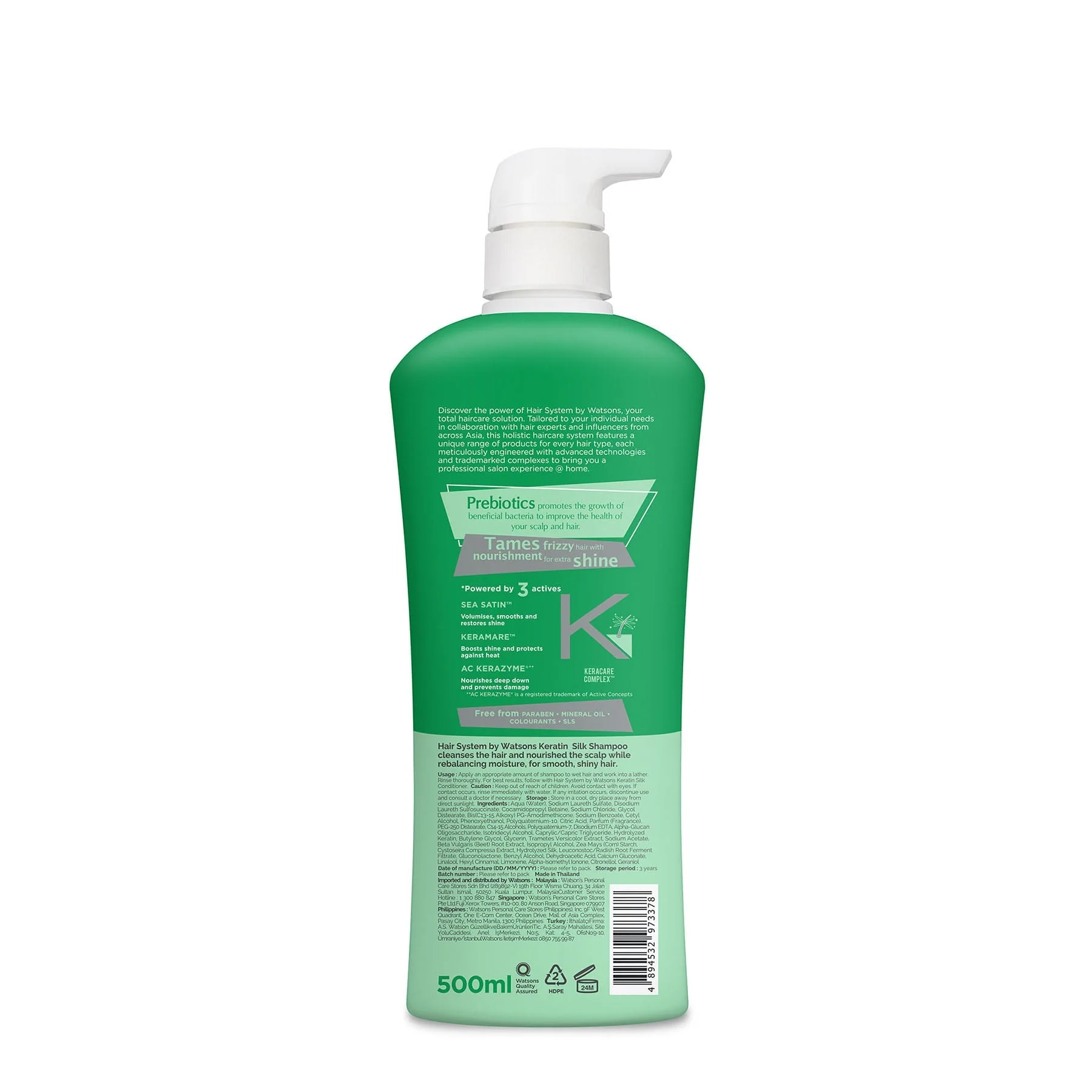 Watsons Hair Systems by Watsons Keratin Silk Shampoo 500ml - Image 2