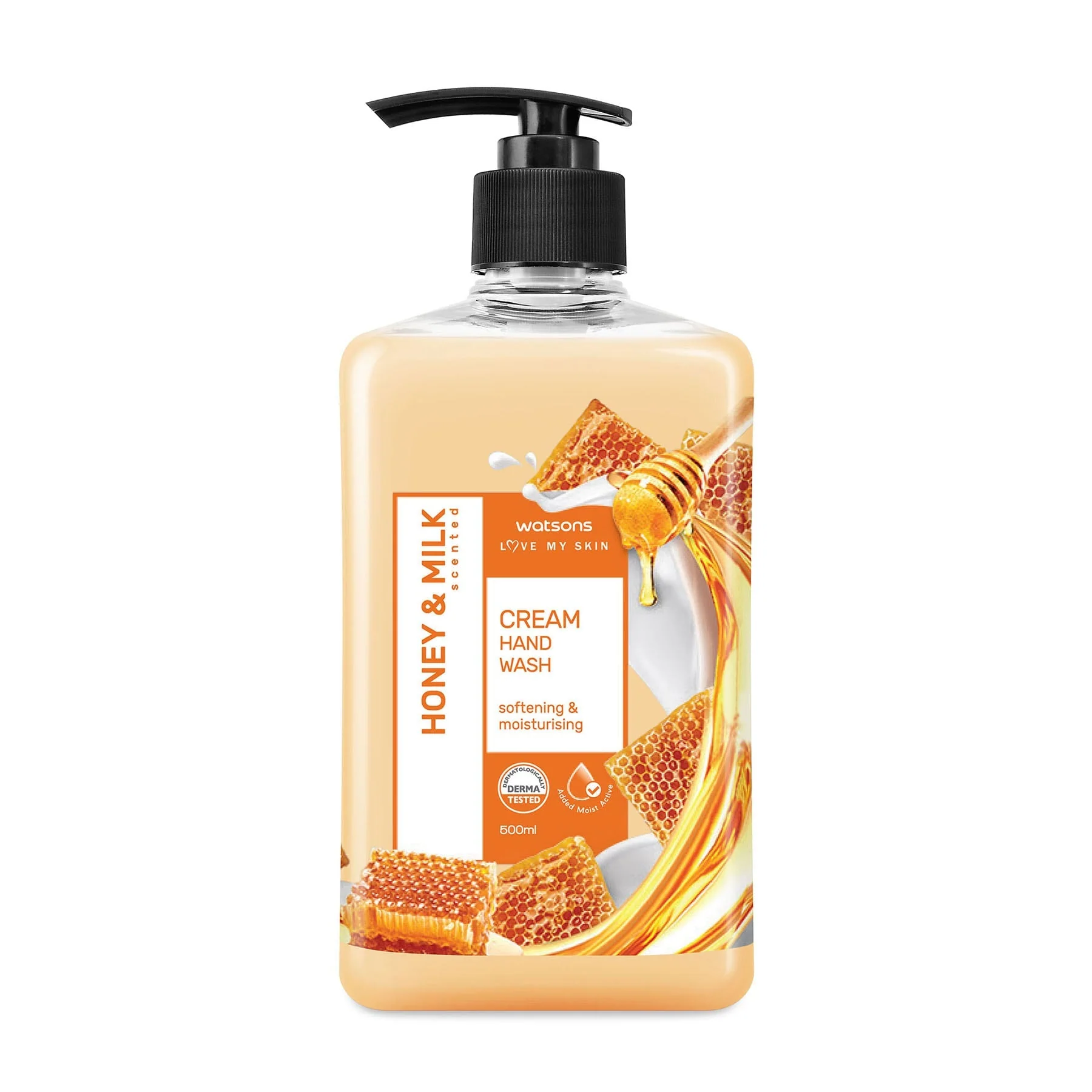 Watsons Love My Skin Cream Hand Wash Honey & Milk 500ml
