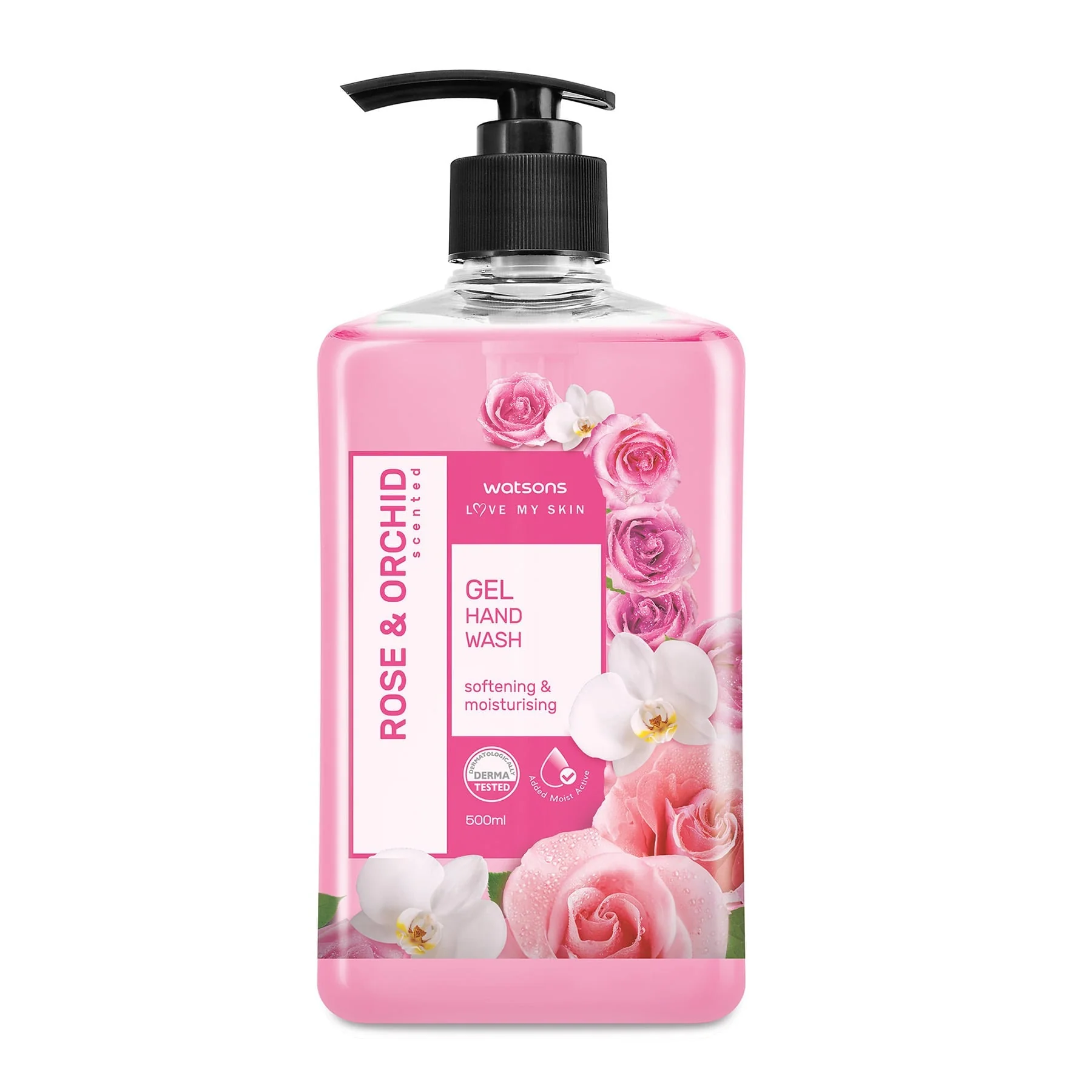 Watsons Love My Skin Gel Hand Wash Rose & Orchid 500ml